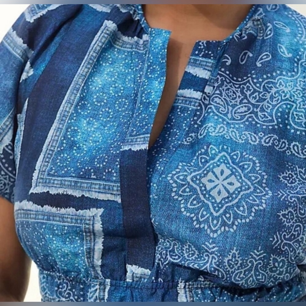 XL NWT Anthropologie The Somerset Boho Bandana Patchwork Print Maxi Dress. - Picture 6 of 10